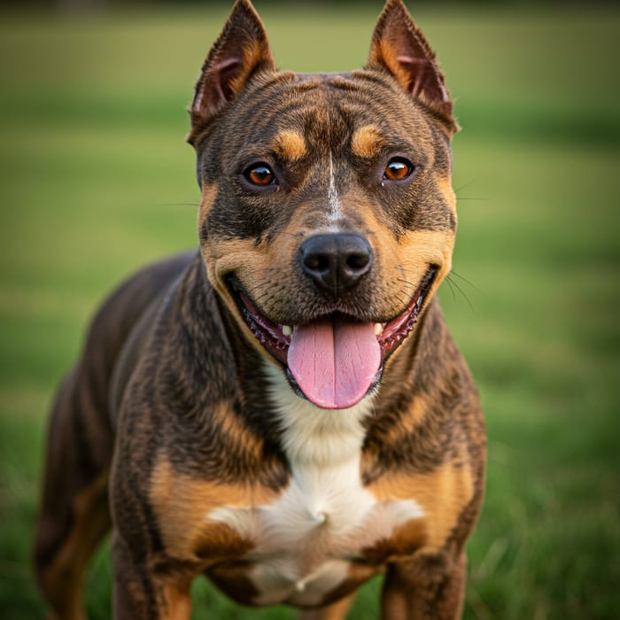 Pitbull Dog with Unique Kelpie Colors