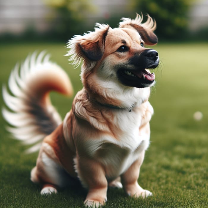 Cute Dog on Green Field
