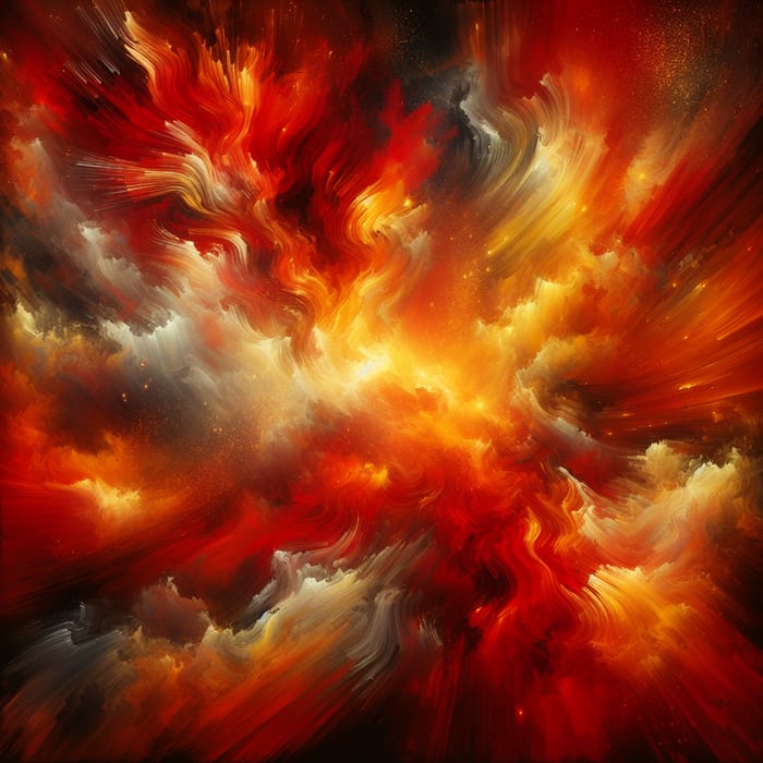 Fiery Energy: Captivating Abstract Art Piece