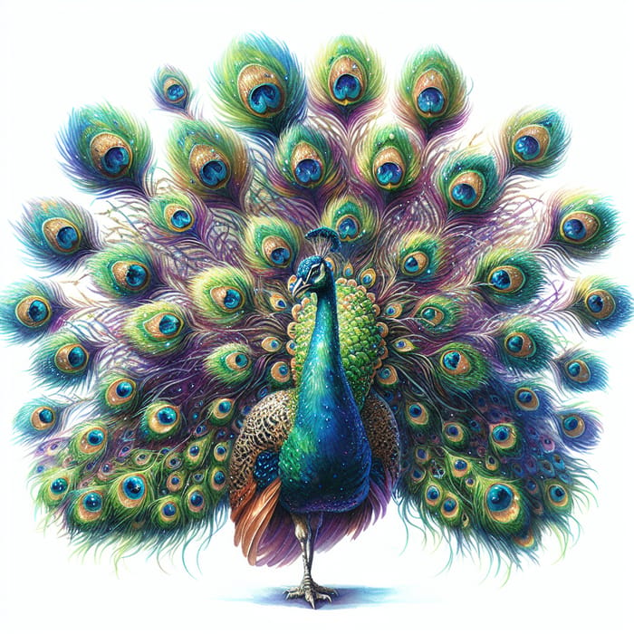 Majestic Peacock Painting by Panasenko