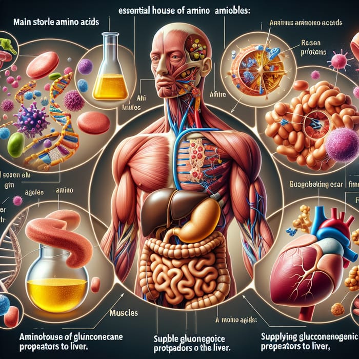 Muscle's Key Role in Protein Metabolism and Gluconeogenic Precursors