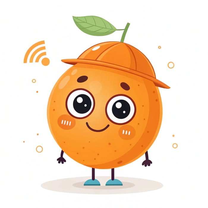 Creative Orange AI Mascot Design