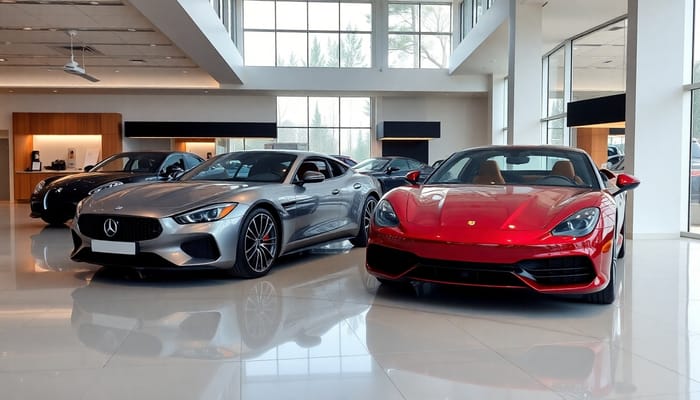 Luxury Car Dealership with Modern Showroom