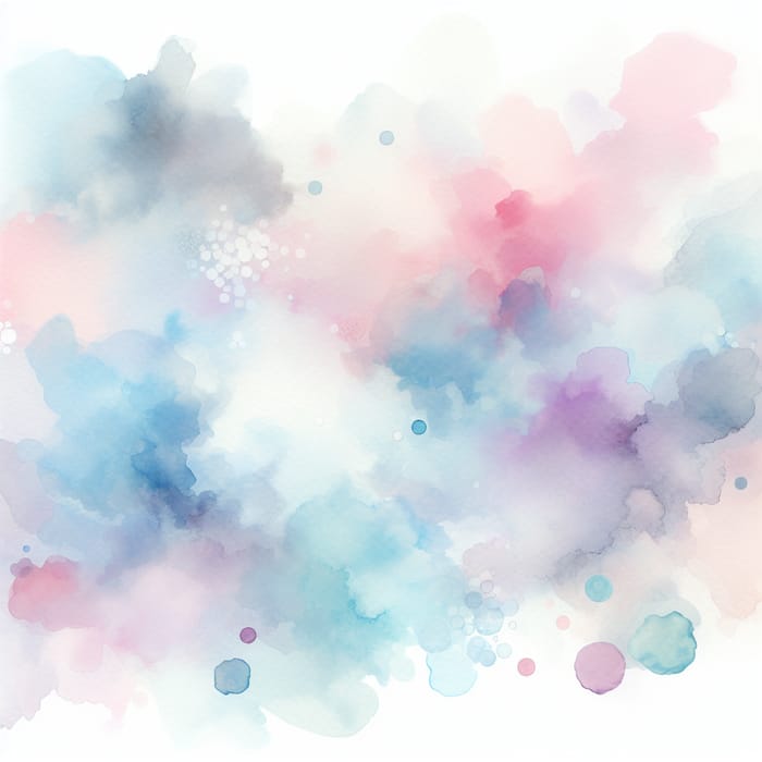 Pastel Watercolor Splotches in Blue, Pink & Purple