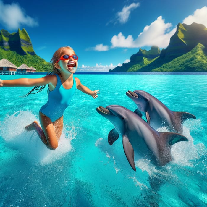 Jade, 6-Year-Old, Interacts with Dolphins in Bora Bora Jade, 6-Year-Old, Interacts with Dolphins in Bora Bora