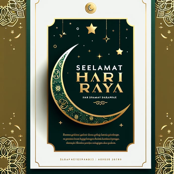 Simple and Elegant Hari Raya Greeting Post Design