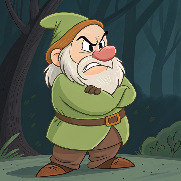 Grumpy Dwarf from Snow White - Classic Disney Character