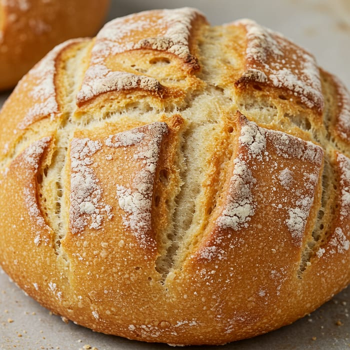 Handmade Rosetta-Style Bread Roll Photography