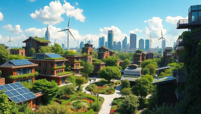 Futuristic Sustainable Cityscape | Green Urban Living