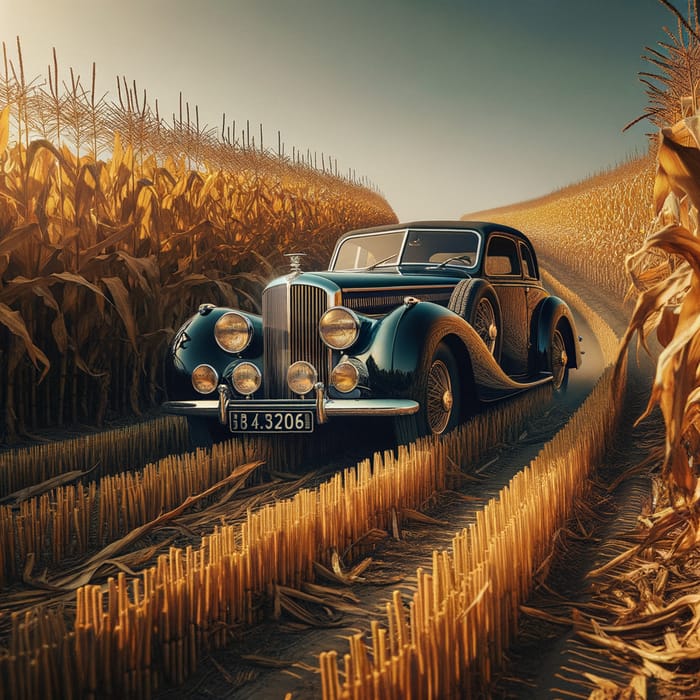 Rolls Royce Through Cornfield