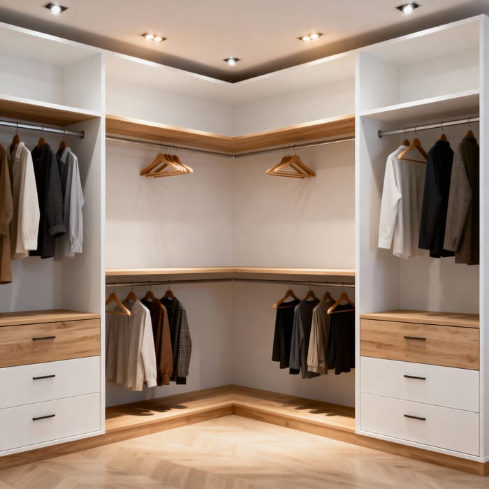 L-Shaped Wardrobe Design | Stylish & Functional L-Shaped Wardrobe Design | Stylish & Functional