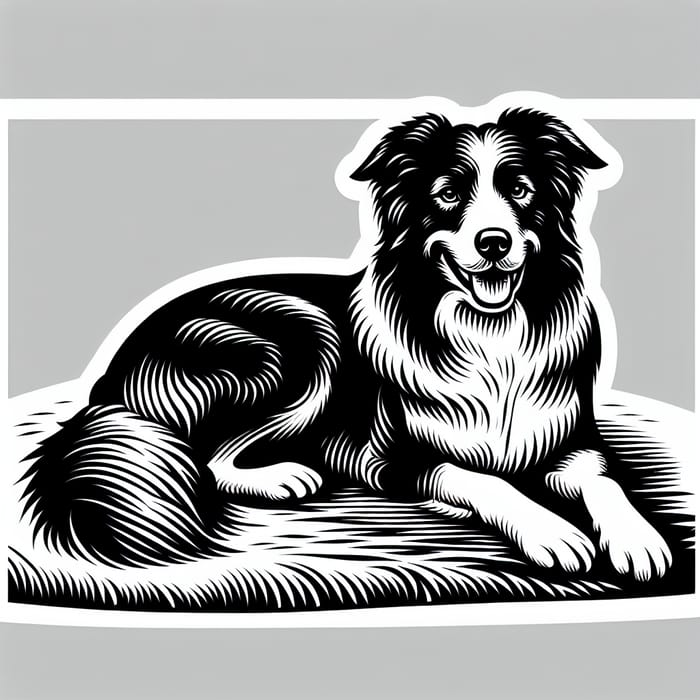 Vintage Border Collie T-Shirt Design