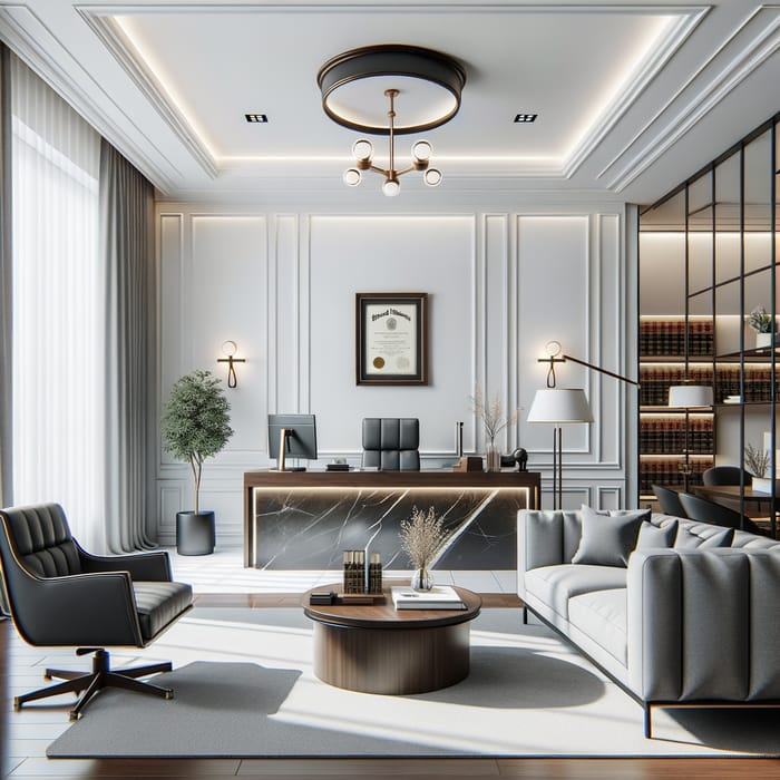 Elegant Lawyer's Office: Minimalist Design & Professionalism