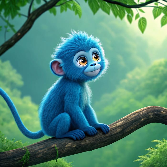 Stunning Blue Monkey: Nature's Rare Beauty