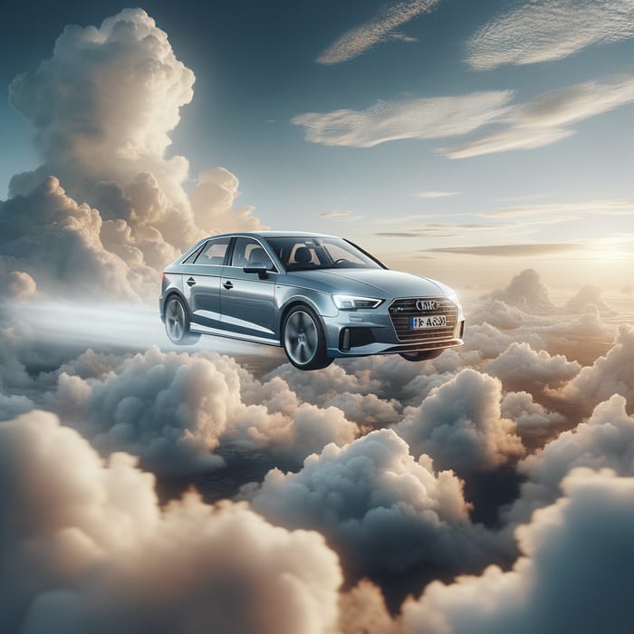 Audi A3 Sportback Soaring Through Clouds