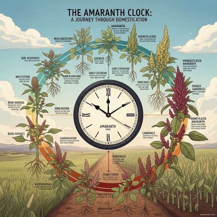 Evolution of Domesticated Amaranth Poster Evolution of Domesticated Amaranth Poster