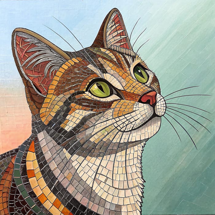 Stunning Cat Mosaic Art Ideas