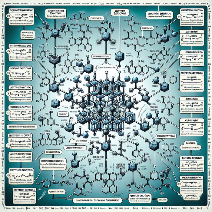 Benzene Reaction Mind Map: Detailed Organic Chemistry Illustration