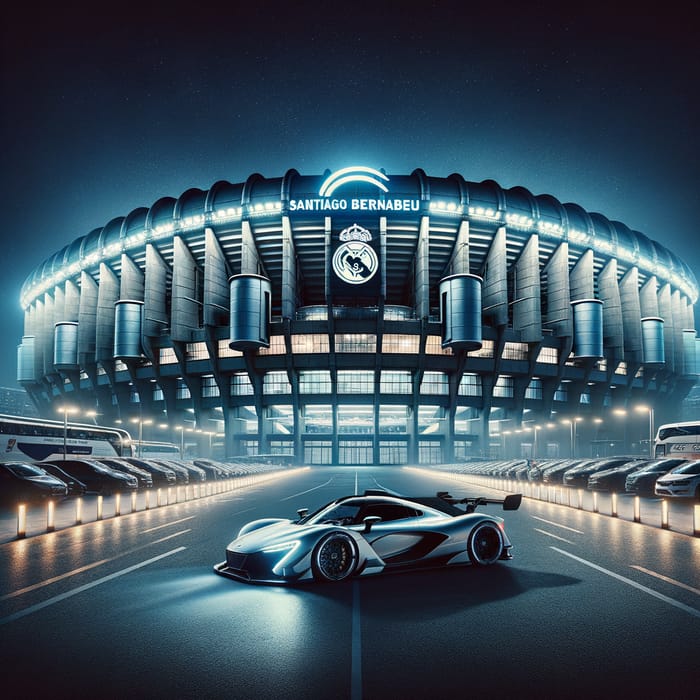 Night View Santiago Bernabeu Stadium Wallpaper