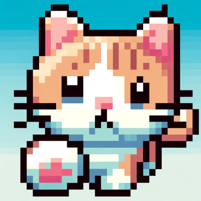 Pixel Art Cat - Dot Cat Creations