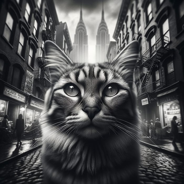 Majestic Black and White Cat Portrait | Intricate Details & Dramatic Lighting