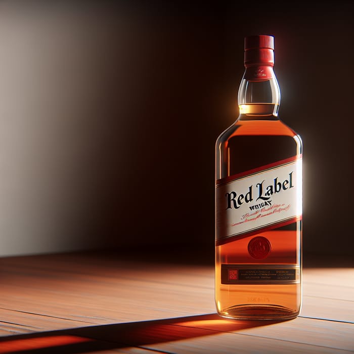 Red Label Whisky Bottle - Premium Spirits Quality