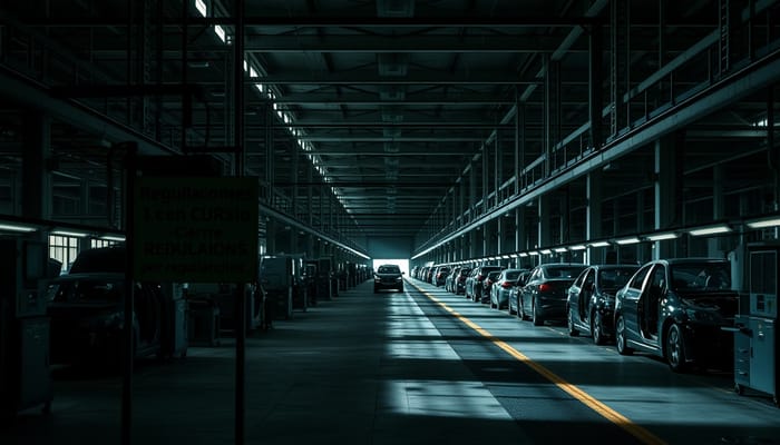 Abandoned European Automotive Factory - A Somber Scene