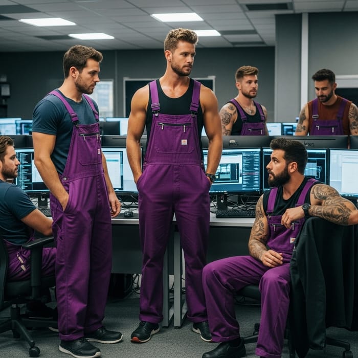 Handsome Men in Purple Overalls | Tech Talk Handsome Men in Purple Overalls | Tech Talk