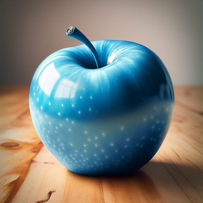 Blue Apple: Surreal Blue Apple Image