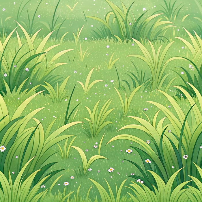 Ghibli Cartoony Grass Seamless Texture