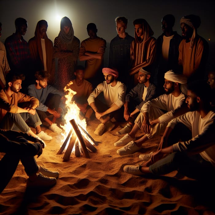 Youth in Dark Desert Surrounding Niter