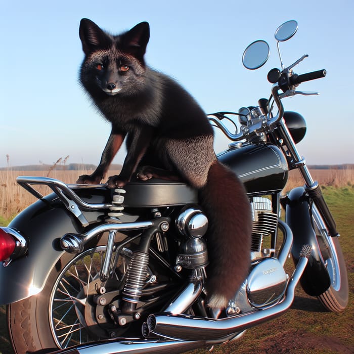 Black Fox Riding Motorcycle: Adventure and Freedom