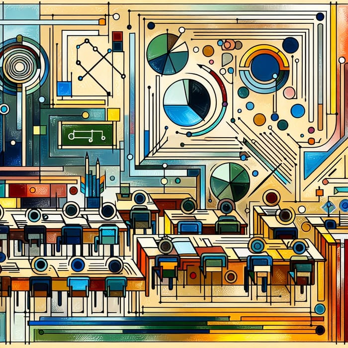 Abstract Classroom Dynamics Art