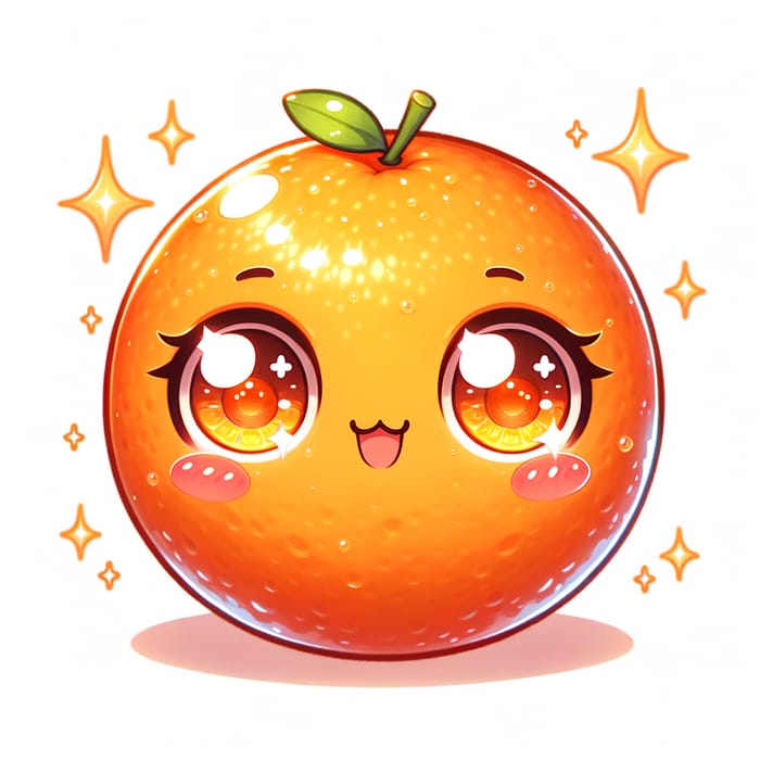 Cute Anime Orange Fruit - Fresh and Juicy!