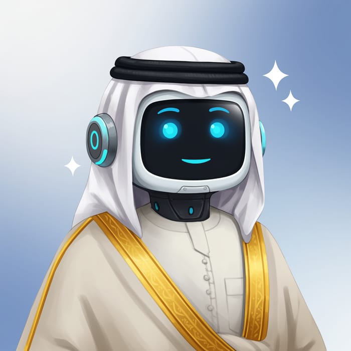 Chatbot Icon in Traditional Saudi Costume