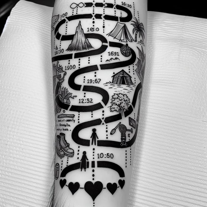 Personalized Family Tattoo Design | Symbolic Forearm Art