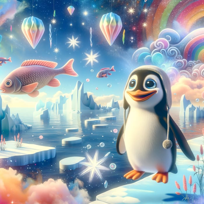 Whimsical Penguin Art: Joy in Surreal Landscapes