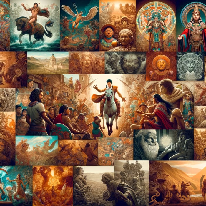 Peruvian Legends: Gods, Creatures & Heroes Collage