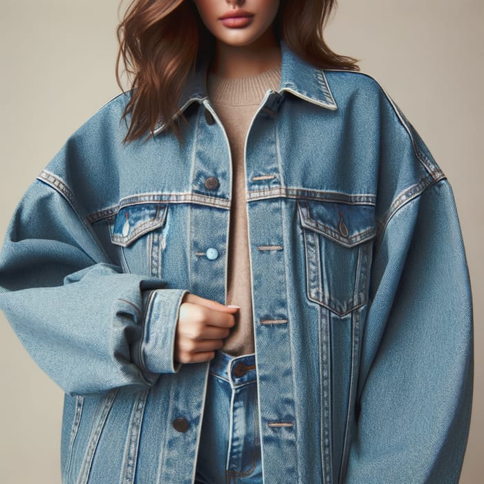 Trendy Oversized Denim Jacket for Women | Boyfriend Style