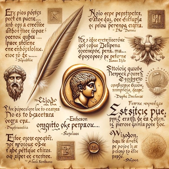 Ancient Stoic Quotes on Parchment | Wisdom & Knowledge