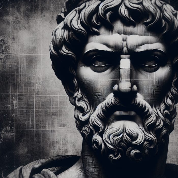 Portrait of Marcus Aurelius with Strong Stoic Features