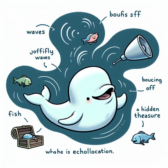 Beluga Whale Echolocation Fun | Cartoon Representation