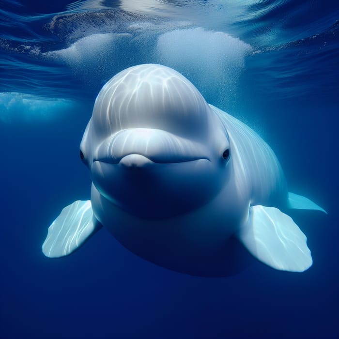 Playful Beluga Whale Using Echolocation