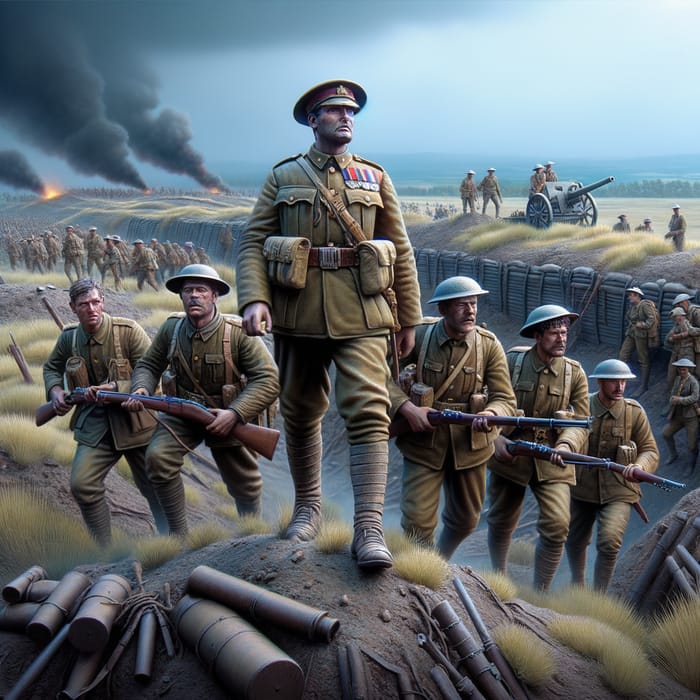 Battle of Canakkale - Realistic Depiction of Ataturk, Comrades-in-Arms