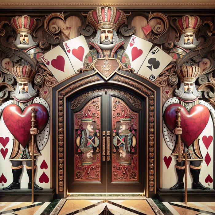 Royal Heart Themed Restaurant Door - Grand Entrance Design