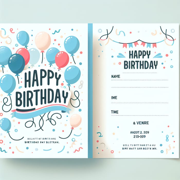 Invitation Card for Birthday Celebration