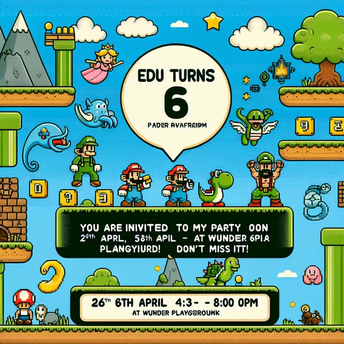 Super Mario Bros Birthday: Join Mario, Luigi & Friends at Wünder Playground Super Mario Bros Birthday: Join Mario, Luigi & Friends at Wünder Playground