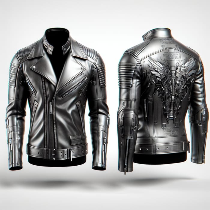 Cyberpunk Style Men's Biker Brando Leather Jacket | Unique Design