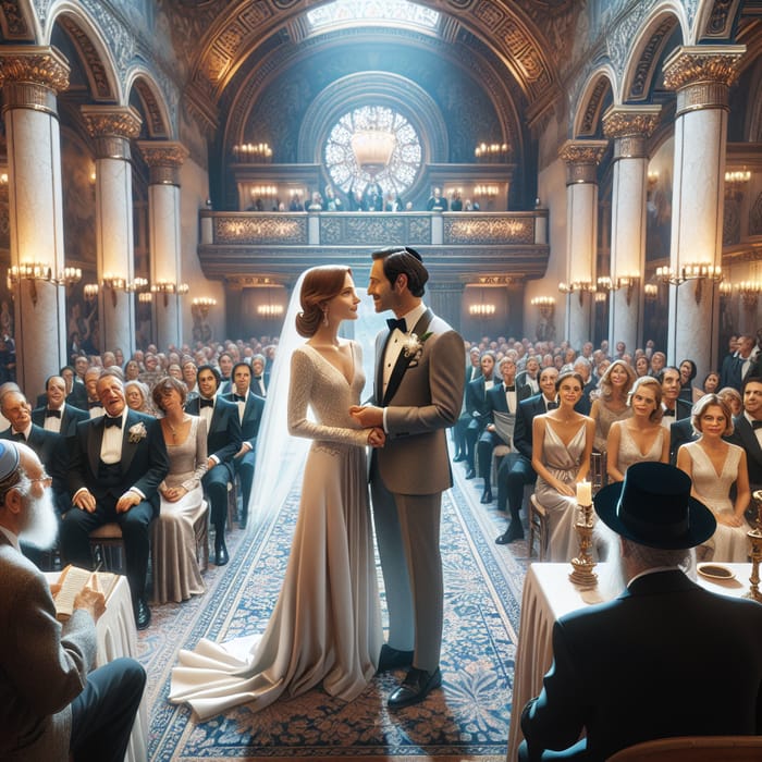 Majestic Wedding Scene at Temple Emanu-El