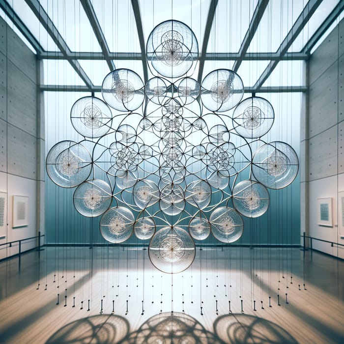 Mesmerizing Glass Tribonacci Installation | Geometric Precision & Ethereal Atmosphere